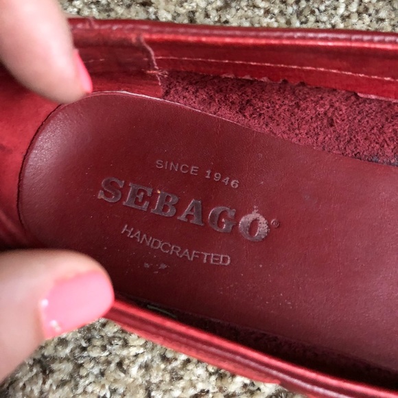 Crimson Red Loafers/Flats - Picture 2 of 4